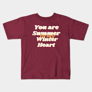 Summer for Winter Heart Kids T-Shirt